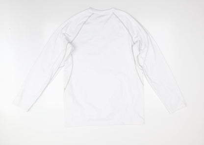 Mens UK Size 2XL Preworn White Pullover Sweatshirt