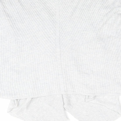 George Womens Grey V-Neck  Acrylic Cardigan Jumper Size 16   - Waterfall Cardigan Light Grey Blue Mix