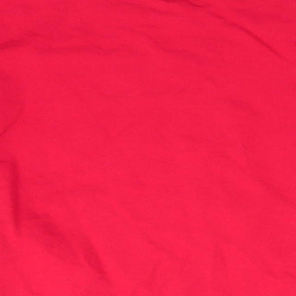 Disney Mickey Mouse Boys Red Animal Print Cotton Basic Casual Size 6-7 Years Round Neck Pullover - Good Vibes Only