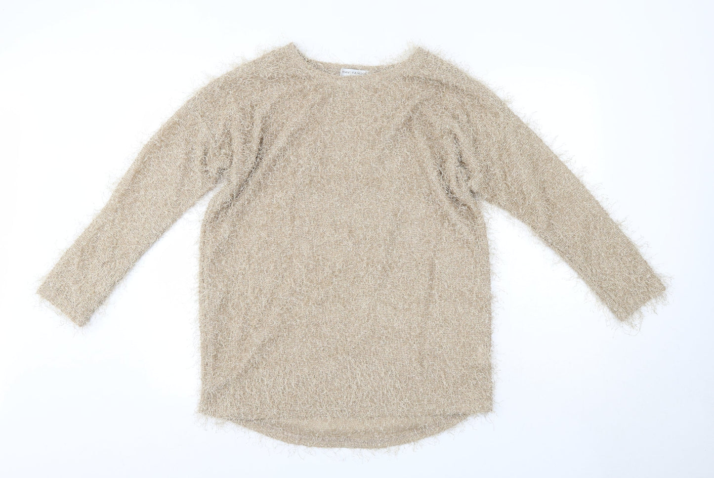 Womens UK Size L Ravi Famous Brown Pullover Jumper