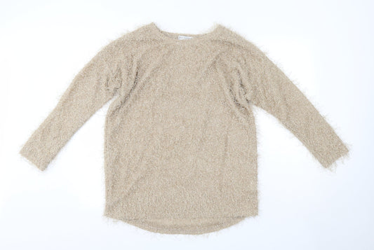 Womens UK Size L Ravi Famous Brown Pullover Jumper