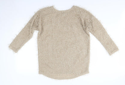 Womens UK Size L Ravi Famous Brown Pullover Jumper