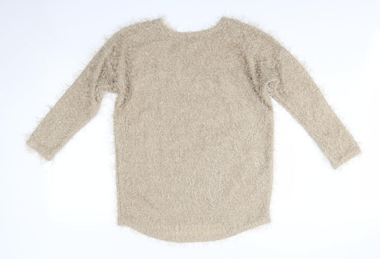 Womens UK Size L Ravi Famous Brown Pullover Jumper