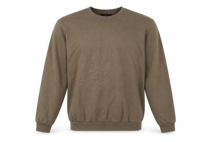 Front view of New Look men’s green round neck cotton jumper, size S