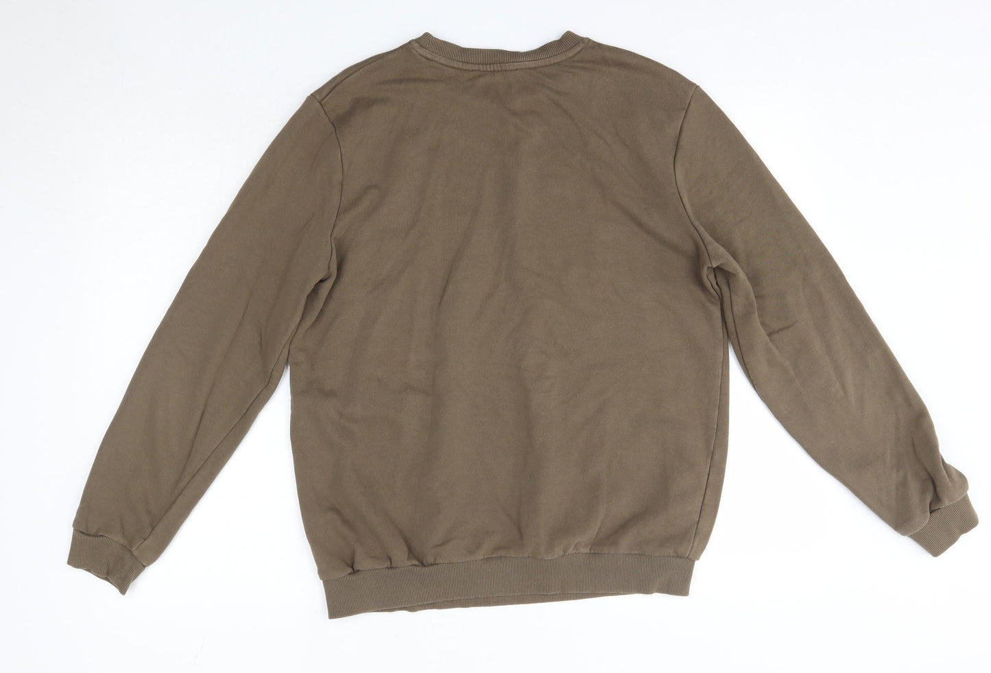 New Look Mens Green Round Neck  Cotton Pullover Jumper Size S