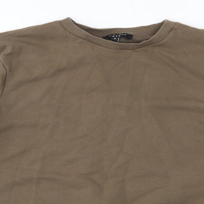 New Look Mens Green Round Neck  Cotton Pullover Jumper Size S