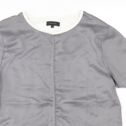 River Island Mens Grey  Polyester  T-Shirt Size S Round Neck