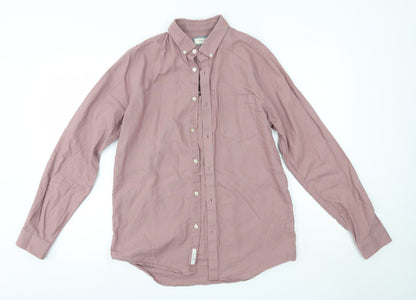 River Isalnd Mens Pink  Cotton  Button-Up Size S Collared