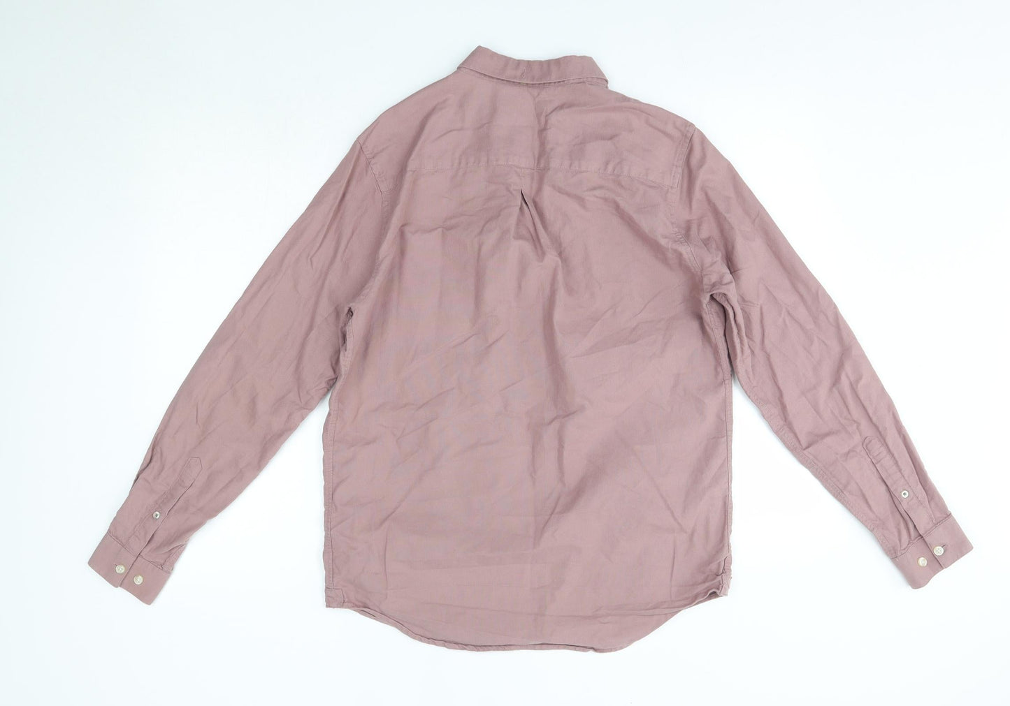 River Isalnd Mens Pink  Cotton  Button-Up Size S Collared