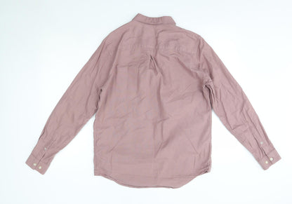 River Isalnd Mens Pink  Cotton  Button-Up Size S Collared