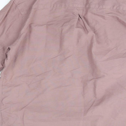River Isalnd Mens Pink  Cotton  Button-Up Size S Collared