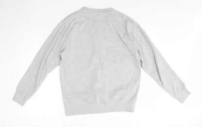 The Lucky Club Mens Grey Round Neck  Cotton Pullover Jumper Size M