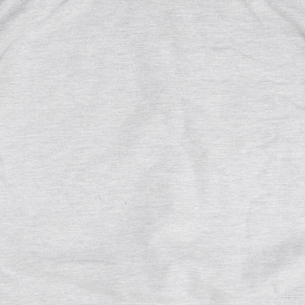 The Lucky Club Mens Grey Round Neck  Cotton Pullover Jumper Size M