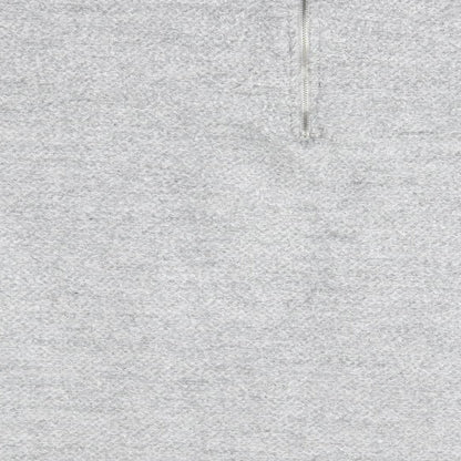 Brand and care label for Debenhams women’s grey round neck polyester jumper, size UK 18