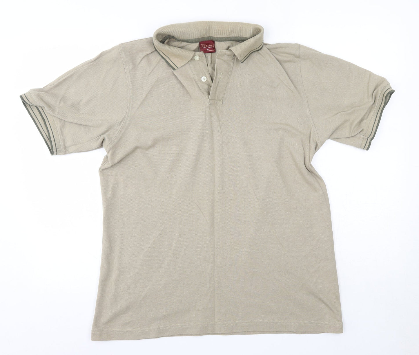 Burton Mens Brown  100% Cotton  Polo Size M Collared