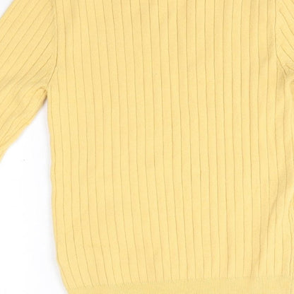Primark Womens Yellow Round Neck  Viscose Pullover Jumper Size M