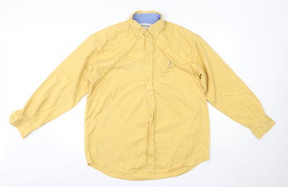 Mens UK Size M Northwood Yellow  Button-Up Long Sleeve Casual Shirt