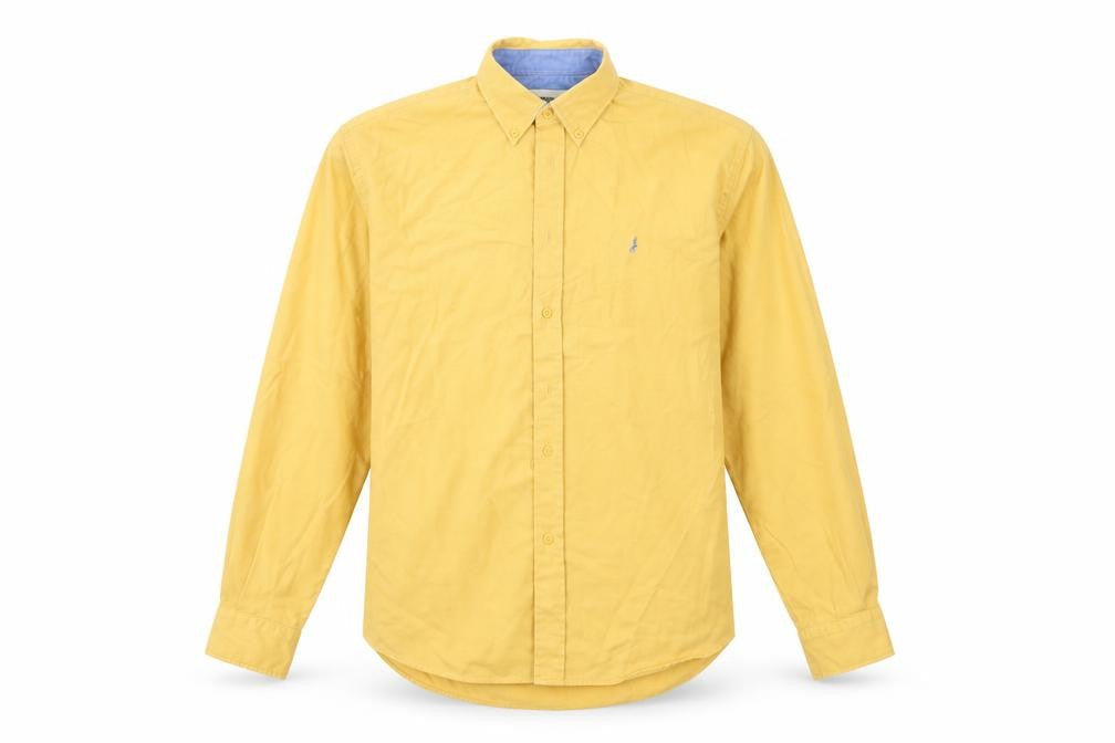 Mens UK Size M Northwood Yellow  Button-Up Long Sleeve Casual Shirt