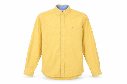 Mens UK Size M Northwood Yellow  Button-Up Long Sleeve Casual Shirt