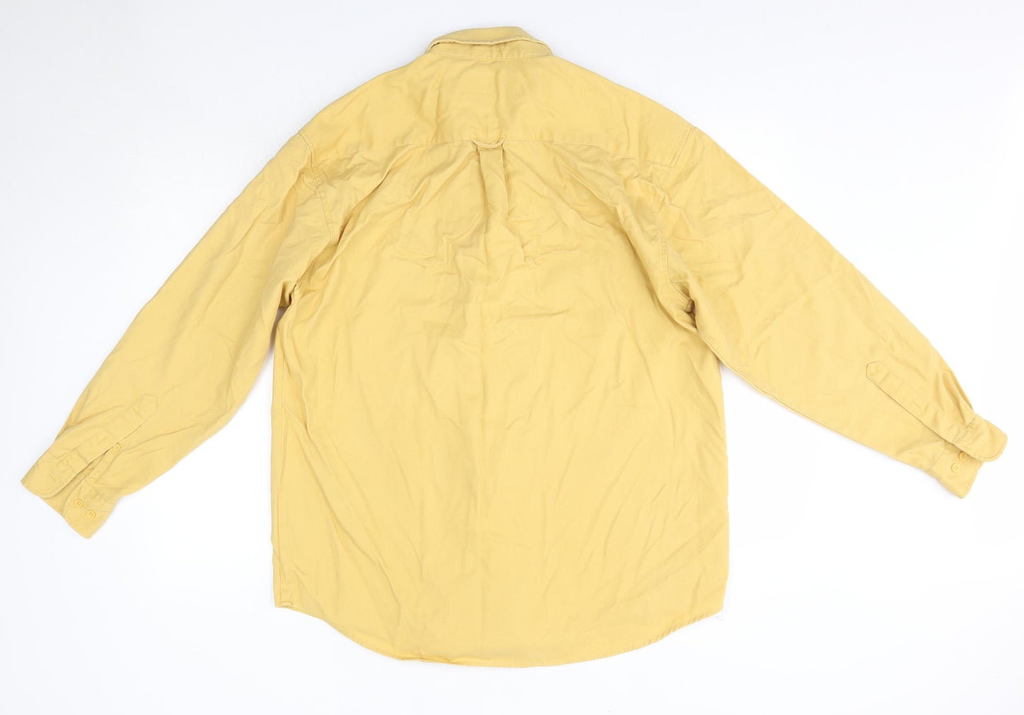 Mens UK Size M Northwood Yellow  Button-Up Long Sleeve Casual Shirt