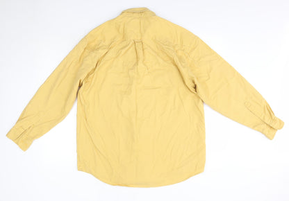 Mens UK Size M Northwood Yellow  Button-Up Long Sleeve Casual Shirt