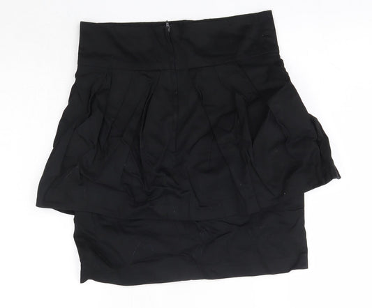 New Look Womens Black  Cotton Straight & Pencil Skirt Size 8