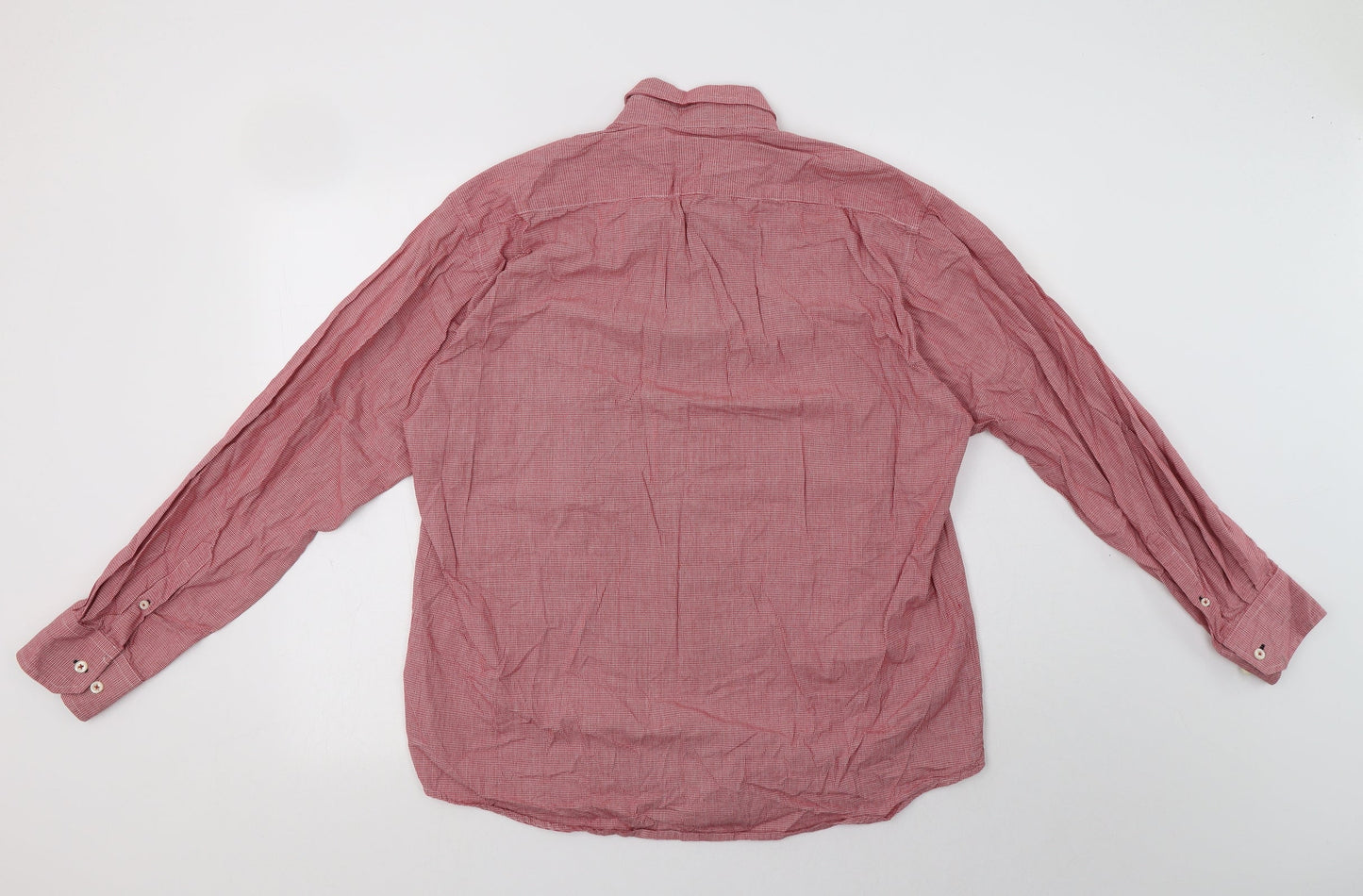Mens UK Size L Park Lane Red  Button-Up Long Sleeve Casual Shirt