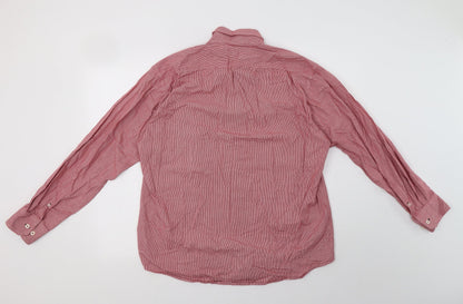 Mens UK Size L Park Lane Red  Button-Up Long Sleeve Casual Shirt