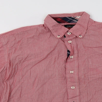 Mens UK Size L Park Lane Red  Button-Up Long Sleeve Casual Shirt