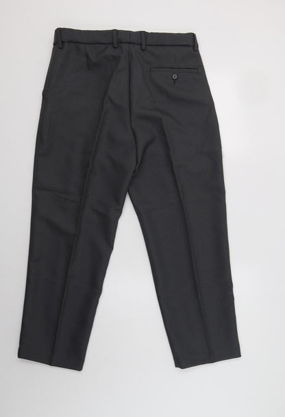 Mens UK Size 36 Carabou Regular Fit Dress Pants Grey Trousers