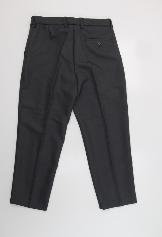 Mens UK Size 36 Carabou Regular Fit Dress Pants Grey Trousers
