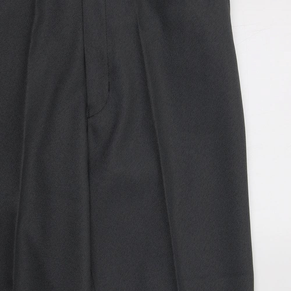 Mens UK Size 36 Carabou Regular Fit Dress Pants Grey Trousers
