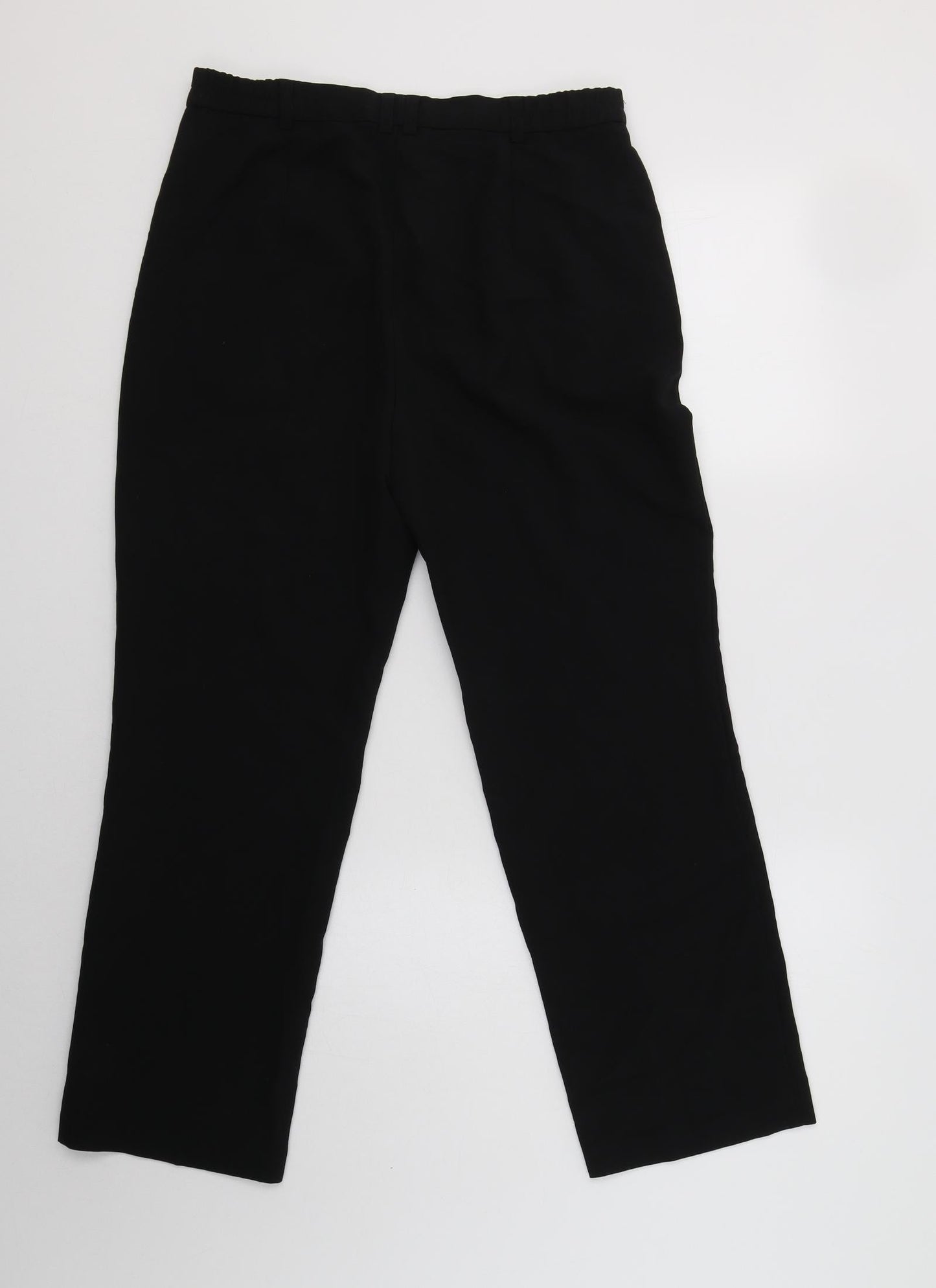 Womens UK Size 10 M&S Regular Fit Dress Pants Black Trousers
