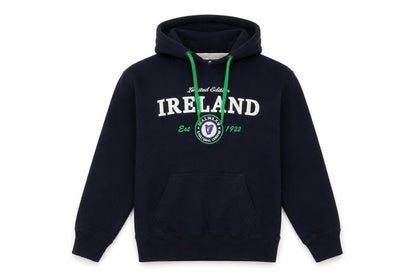 Front view of Dolmen boys’ blue cotton pullover hoodie, size 10-11, years - ireland