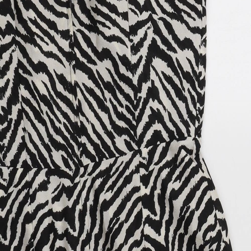 Wallis Womens Multicoloured Animal Print Polyester Shift  Size 14  Round Neck Zip