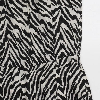 Wallis Womens Multicoloured Animal Print Polyester Shift  Size 14  Round Neck Zip