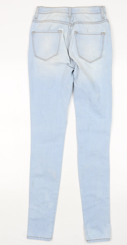 Fashionnova Womens Blue  Cotton Skinny Jeans Size 24 in L30 in Regular