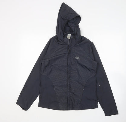 Additional front view of Kaleji women’s grey windbreaker jacket, size UK 6