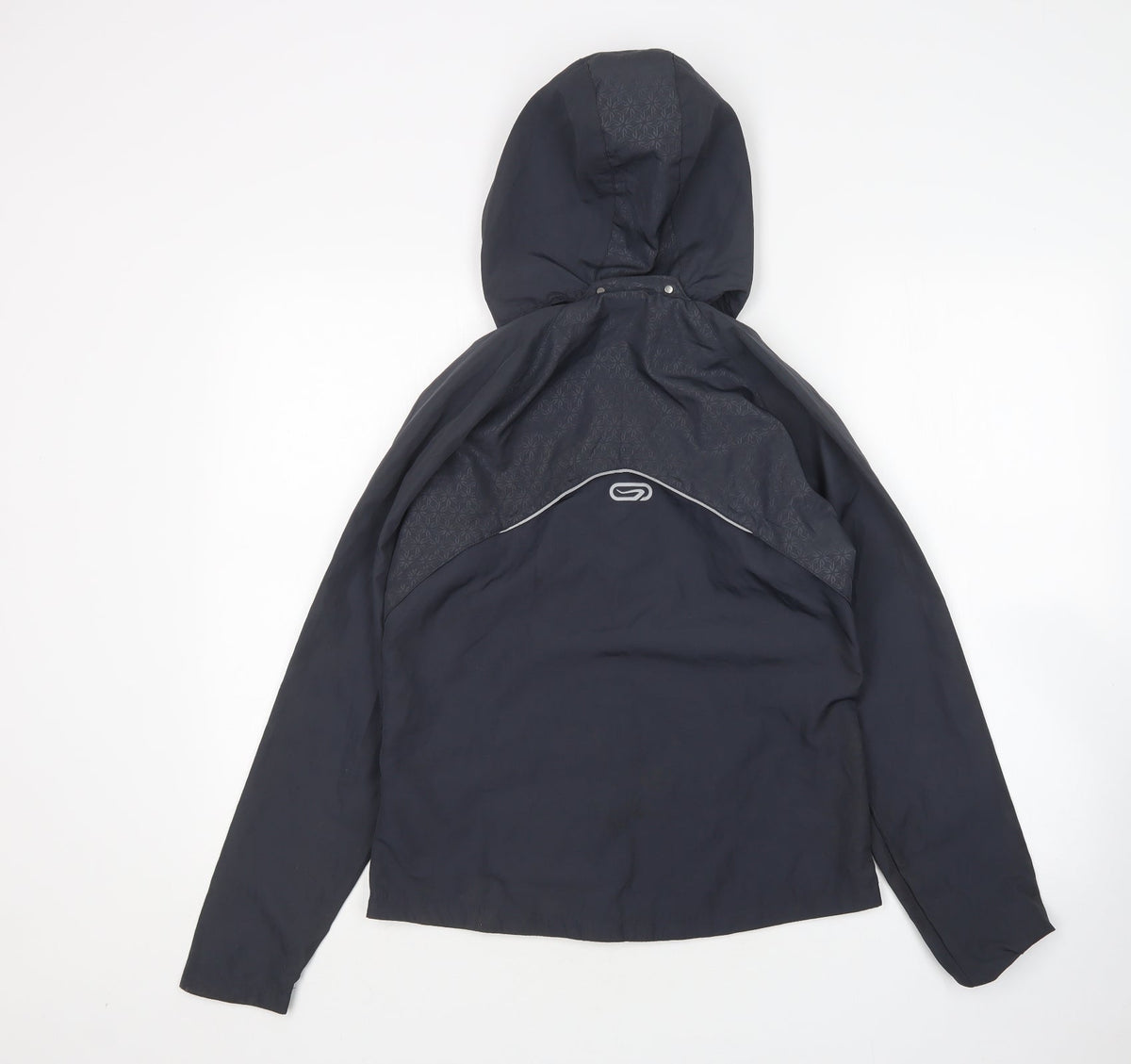Back view of Kaleji women’s grey windbreaker jacket, size UK 6