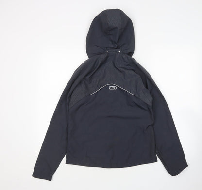 Back view of Kaleji women’s grey windbreaker jacket, size UK 6