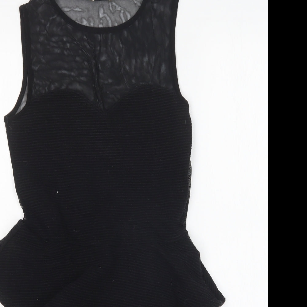 Miss Selfridge Womens Black   Mini  Size 10  Round Neck