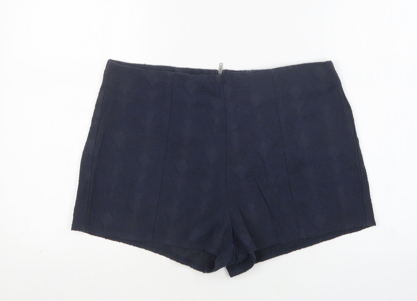 Staring at Stars Womens Blue Argyle/Diamond Cotton Hot Pants Shorts Size L L3 in Regular