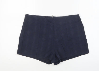 Staring at Stars Womens Blue Argyle/Diamond Cotton Hot Pants Shorts Size L L3 in Regular