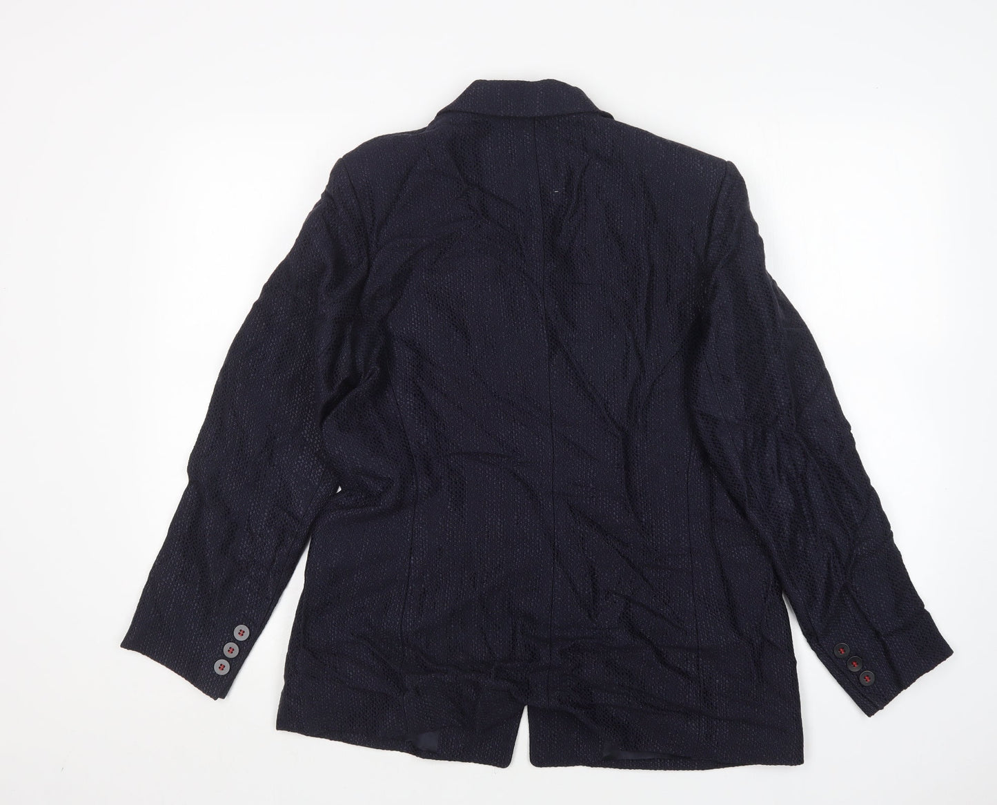 M&S Womens Blue  Viscose Jacket Suit Jacket Size 16