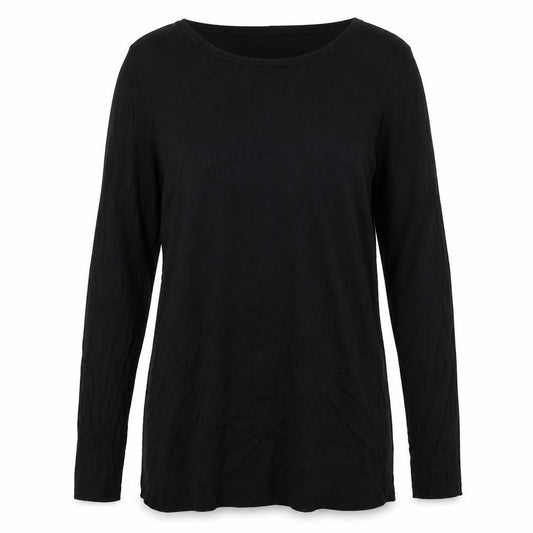 Front view of Marks & Spencer women’s multicoloured round neck acrylic jumper, size UK 12