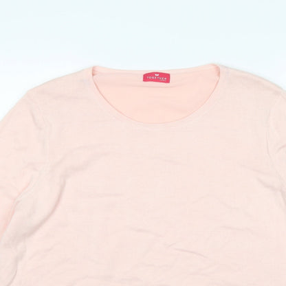 Womens UK Size L Together Pink Pullover Jumper