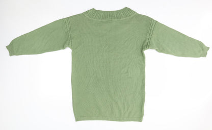 Country Casuals Mens Green Round Neck  Cotton Pullover Jumper Size S