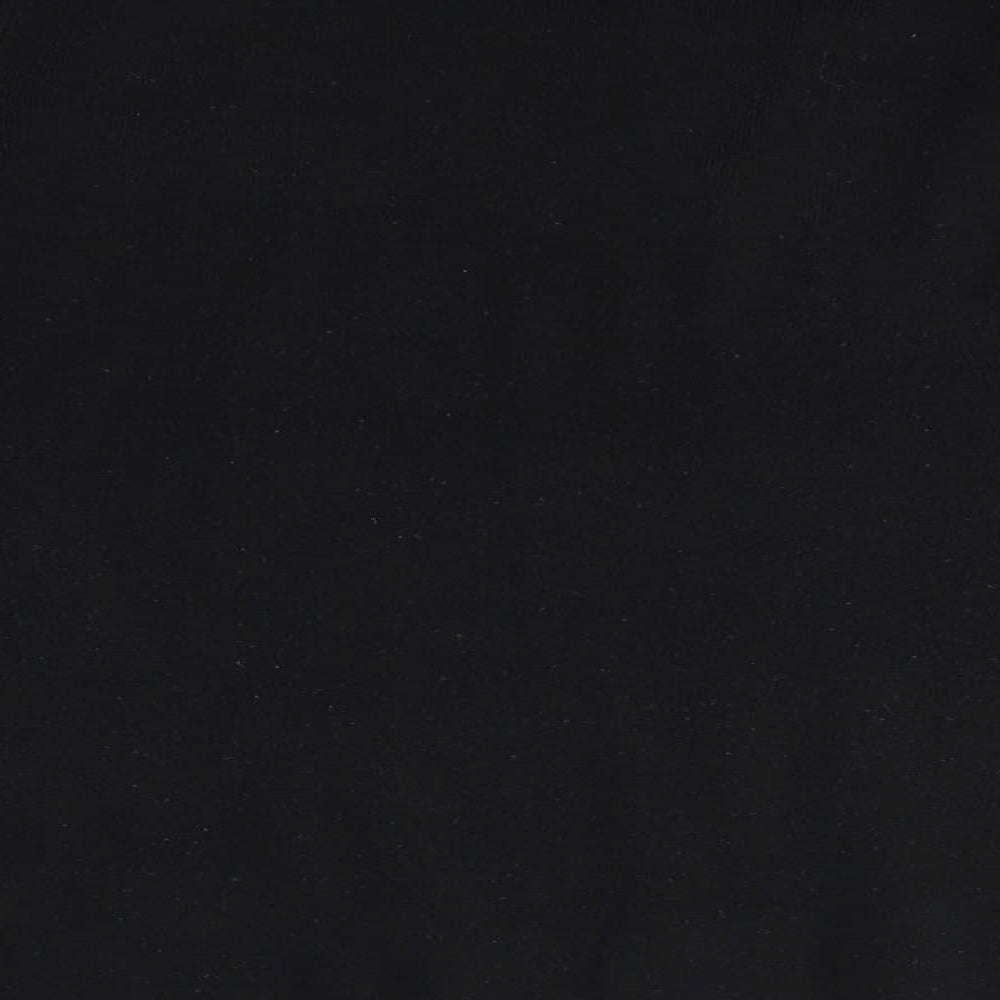 TU Womens Black Square Neck  Acrylic Pullover Jumper Size 14