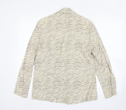 George Womens Multicoloured Animal Print Viscose Jacket Blazer Size 10