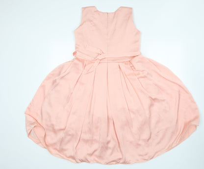 Saimon Collection Womens Pink   Fit & Flare  Size 10  Round Neck